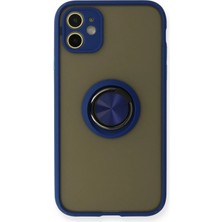 Mobify iPhone 11 Kılıf Yüzüklü ve Transparan Buğulu Şık Frosta Premium Silikon Kapak