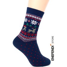 NF ND ENEFENDİ Kadın Termal Kalın Lacivert Çorap – Yumuşak Kışlık Bot Çorabı, Sıcak -Yılbaşı -Hediye 36-40