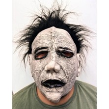Buğz Siyah Saçlı Michael Myers Lateks Yüze Tam Yapışan Et Maske Korku Maskesi