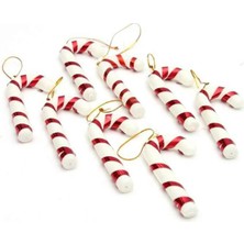 Renkli 6'lı Şeker Süs, 7cm, Yılbaşı ve Noel Dekorasyonu