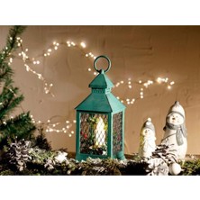 Renkli Yeşil Tahta Görünümde Dekoratif Yeni Yıl Işığı, Noel Atmosferi