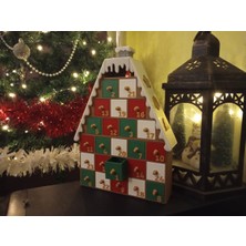 Yılbaşı Noel Takvimi, 26X19 Cm, Kırmızı, Gün Sayıcı, Geri Sayım, Eğlenceli ve Şık Tasarım