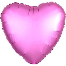 MerveliSait 24 Inc Kalp Pembe Renk Folyo Balon