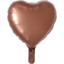 MerveliSait 18 Inc Kalp Karamel Renk Folyo Balon