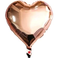 MerveliSait 24 Inc Kalp Rosegold Renk Folyo Balon