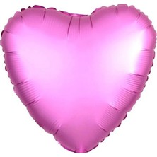 MerveliSait 18 Inc Kalp Pembe Renk Folyo Balon