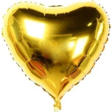 MerveliSait 24 Inc Kalp Gold Renk Folyo Balon