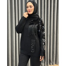 Missemramiss 5011 Celestia Payetli Triko Kazak