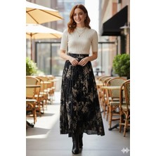 Sentez 5478 Desenli Plise Etek