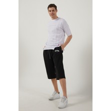 Superlife Erkek New York Baskılı Uzun Standart &regular Kalıp Şort SPR25SR086