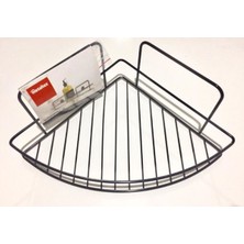 Kahverengi Banyo Köşe Rafı, Şık ve Kullanışlı 23X23X11 Ölçülerinde