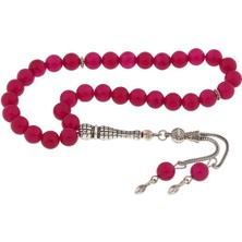 Gumush Hk ​doğaltaş Tesbih Metal Püsküllü Yeşim Taşı |gümüş Takı Hediyelik Ürünler