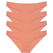 Royaleks 4 Adet Süper Eko Set Likralı Kadın Slip Külot Pudra