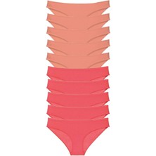 Royaleks 10 Adet Eko Set Likralı Kadın Slip Külot Pudra Fuşya