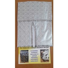 Gri ve Kahverengi Pvc Fermuarlı Çamaşır Makinesi Örtüsü, Şık ve Dayanıklı Tasarım