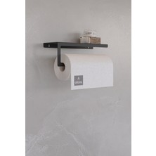 Modern Siyah Paslanmaz Çelik Rulo Kağıtlık ve Mutfak Düzenleyici