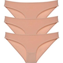 Royaleks 3 Adet Süper Eko Set Likralı Kadın Slip Külot Ten