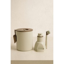 Kürekli Deterjan Kovası ve Fırçalı Sabunluk 2’li Set, Mutfak ve Banyo Için Ideal