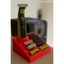 Kırmızı Oneblade Traş Makinesi Standı Organizer, Şık ve Kullanışlı Tasarım