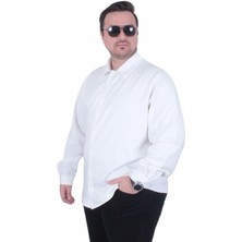 Starbattal Erkek Uzun Kollu Gömlek Ekru Rahat Kalıp Casual Stil Yetişkin Kullanıcı için