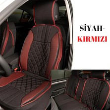 Startcar Volkswagen Golf 5 Oto Koltuk Minderi Ön 2'li Set Siyah Kırmızı Bumerang Serisi Scr