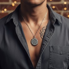 Alooya Manga -  Black Butler Kuroshitsuji Gümüş Kaplama Düz Zincir Kolye