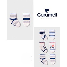 Caramell Pamuklu Erkek Bebek 3'lü Çorap 0-3 Ay CRML.COE2122
