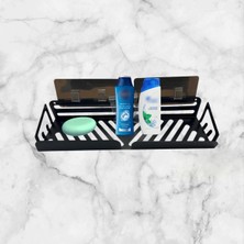 Mat Siyah Duş Rafı, 370X61 Mm, Şık ve Fonksiyonel Tasarım