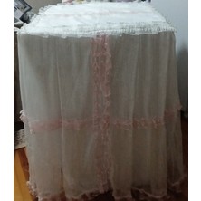 Beyaz Çamaşır Makinesi Örtüsü, Koruyucu ve Şık Tasarım, Pratik Kullanım.