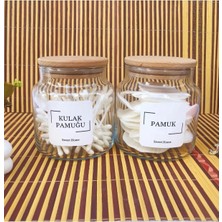 Turuncu 2'li Bambu Kapaklı Kulak Pamuğu ve Pamuk, 500 Ml, Doğal ve Şık Kullanım Keyfi