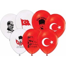 Zersan Balon- Ay Yıldız Baskılı 100'LÜ Paket