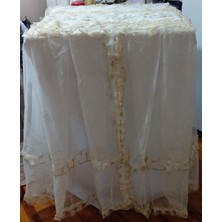 Ekru Çamaşır Makinesi Örtüsü, 85 Cm, Koruyucu ve Şık Tasarım