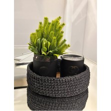 Şık Siyah Banyo Organizer Sepeti, Düzen ve Kolaylık Sağlar.