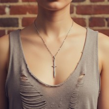 Alooya The Legend Of Zelda Kılıç Gümüş Kaplama Düz Zincir Kolye