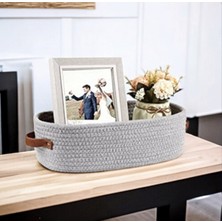 Gri Çok Amaçlı Düzenleyici Sepet, Banyo ve Hediye Sepeti, Pratik ve Şık Organizatör