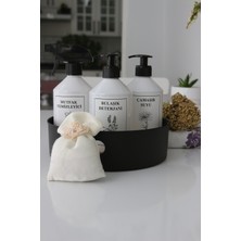 3'lü Beyaz Plastik Mutfak ve Banyo Döner Düzenleyici Seti