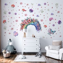 Ettycat Design Gökkuşağı Suluboya Duvar Sticker Seti - Mat, Sökülebilir, Çocuk Odası Dekoru