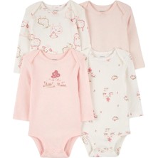 Carter's Carters - Kız Bebek Uzun Kollu Body Set 4'lü Paket Pembe - 24 Ay