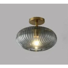 Rsylight Retro Füme Elips Tavan Plofyoner Dekoratif Rustik Avize Çap:30 cm