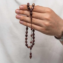 Gumush Hk Sıkma Kehribar (Ateş Kehribar) Tesbih Kapsül Kesim Vişne Kırmızı (Metal Püskülsüz)|gümüş Takı Hediyelik Ürünler