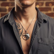 Alooya Fantastik Witcher 3 Gümüş Kaplama Düz Zincir Kolye