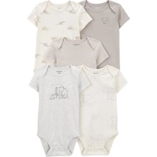 Carter's Bebek Body Set Kısa Kollu 5'li Paket - Carters 1R036310 Çok Renkli - Yenidoğan
