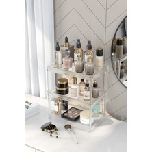 3 Katlı Çok Amaçlı Düzenleyici, Banyo, Mutfak, Ofis, Kozmetik ve Takı Organizeri