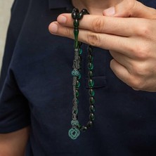 Gumush Hk Sıkma Kehribar Tesbih Gümüş Kazaz Püsküllü Yeşil |gümüş Takı Hediyelik Ürünler