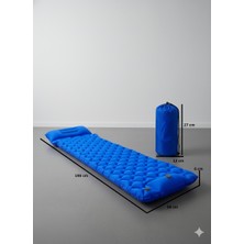 Atabay Outdoor Ultra Hafif Şişme Kamp Matı 190x58x6 cm – Taşınabilir Outdoor Kamp Yatağı (600 g)