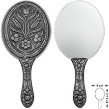 Gumush Hk Gümüş El Aynası Lale Motifli |gümüş Takı Hediyelik Ürünler