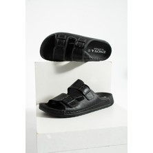 Adımist Erkek Ortopedik Günlük Deri (Suni) Çift Tokalı Rahat Dikişli Içeri Dışarı  Terlik