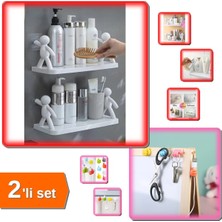 2'li Kendinden Yapışkanlı Baharatlık ve Renkli Kablo Klips Seti