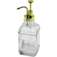 Kare Cam Şişe, Şeffaf Sıvı Sabunluk, 500ML Pompa, Musluk Ayrık, Çok Renkli