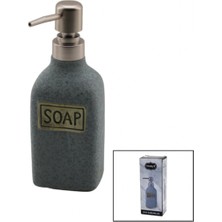 Dikdörtgen Gri Mat Desen Seramik Sıvı Sabunluk, Şık ve Kullanışlı Tasarım